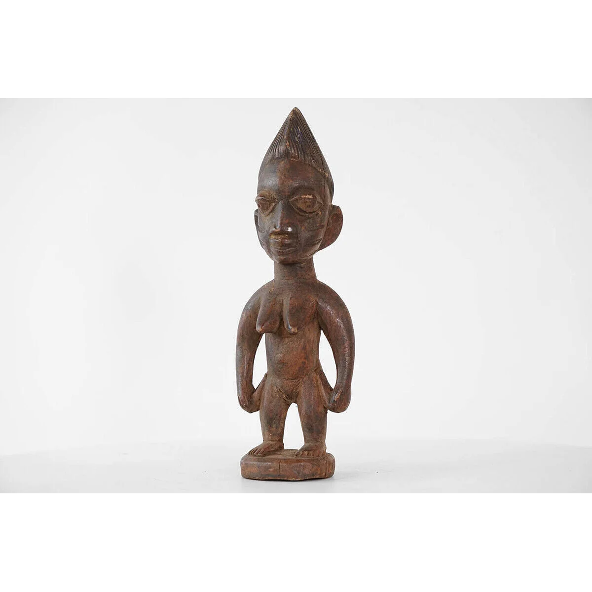 Yoruba Female Ibeji Twin Figure, Nigeria #1114 - Image 3