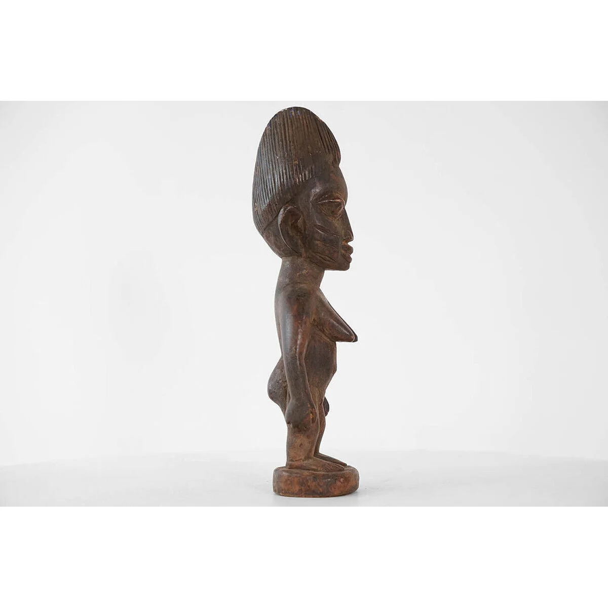 Yoruba Female Ibeji Twin Figure, Nigeria #1114 - Image 4