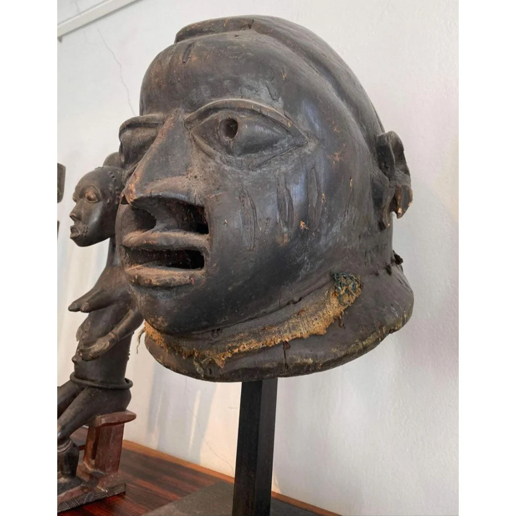 Yoruba Gẹlẹdẹ Female XL Helmet Mask, Nigeria #1142 PROVENANCE - Image 3