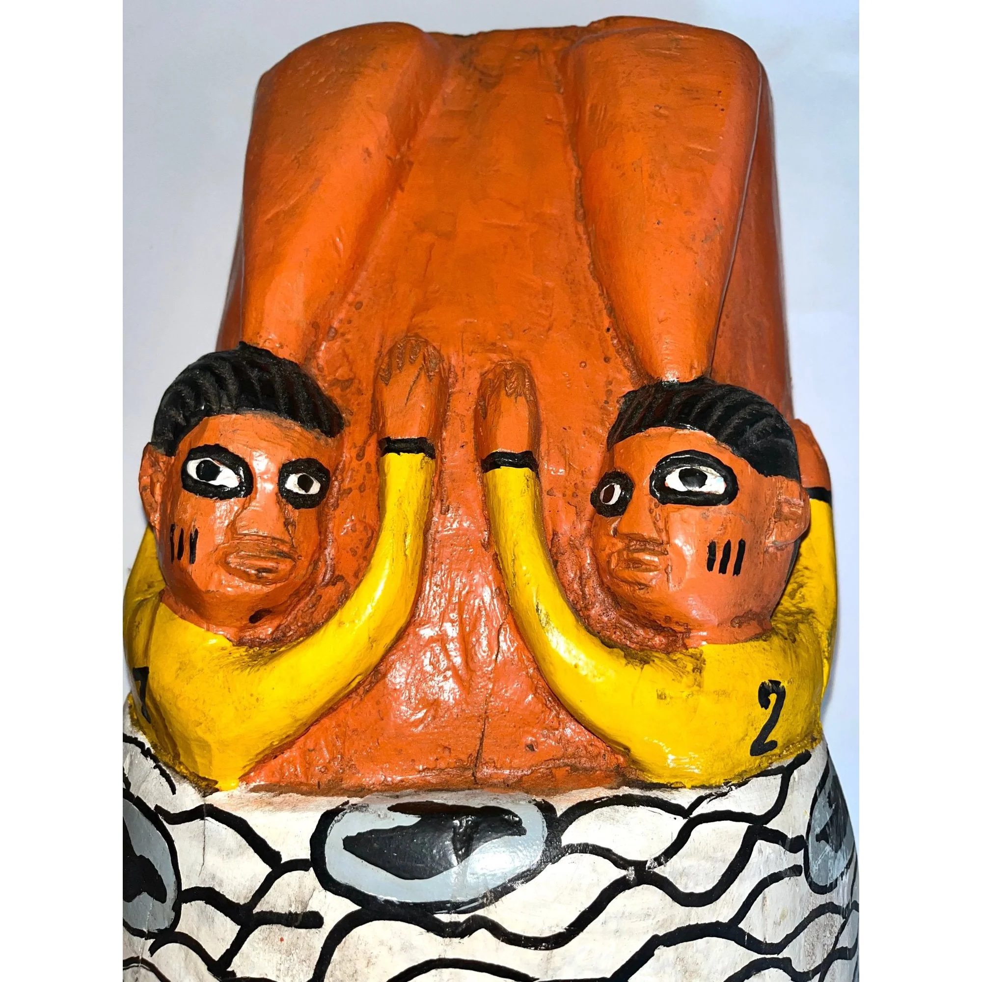 Yoruba Gelede Body Mask with Ibeji Soccer Twins, Côte d'Ivoire #1185 - Image 2