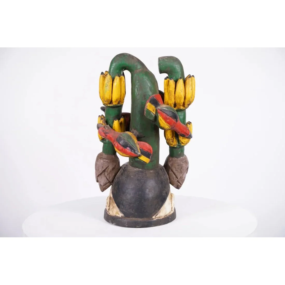 Yoruba Gelede Mask with Birds Eating Bananas, Nigeria #1108 - Image 6