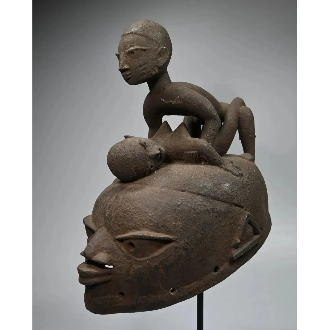Yoruba Gelede Mask with Copulating Couple, Nigeria - Image 3