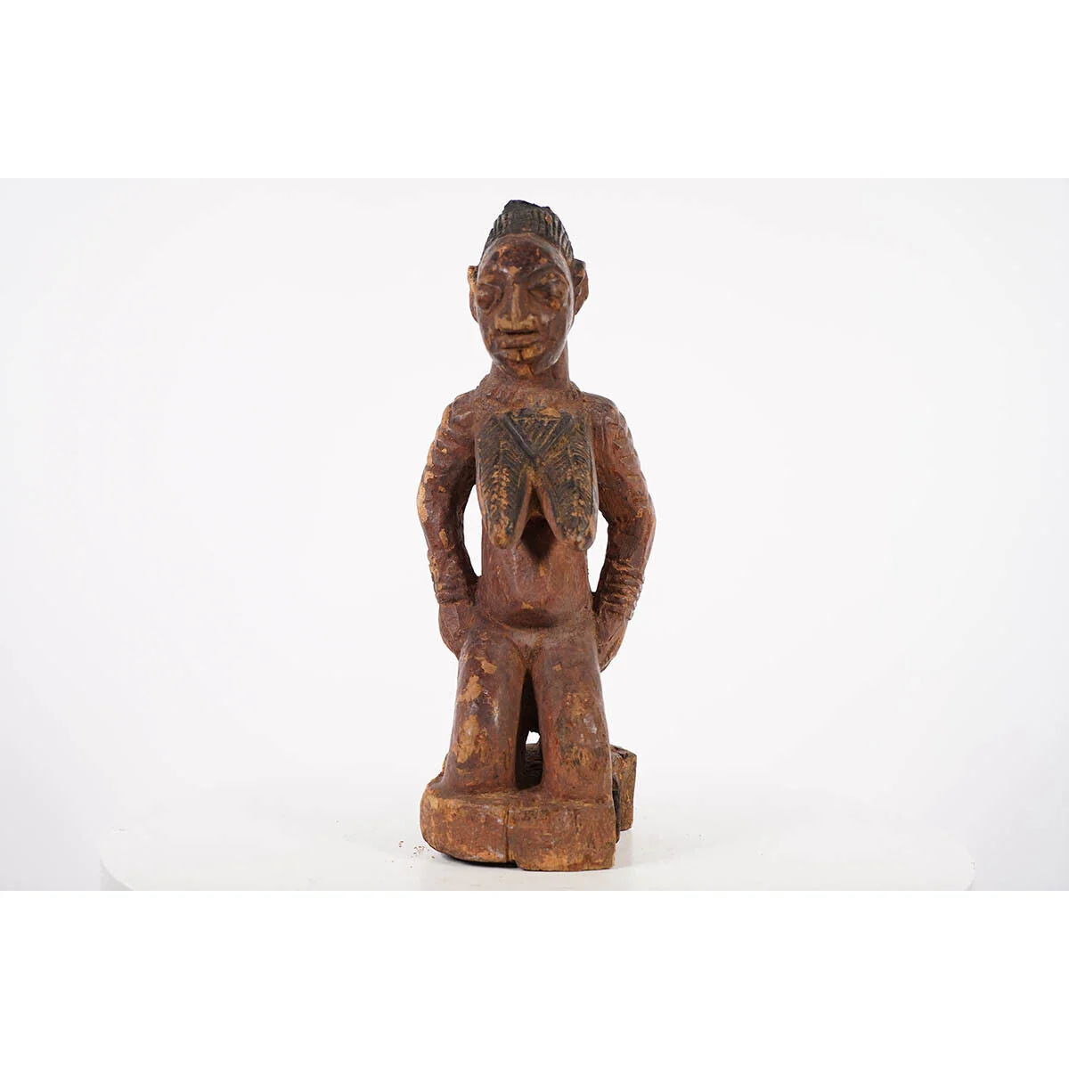 Yoruba Kneeling Female Figure, Nigeria #1111 - Image 2