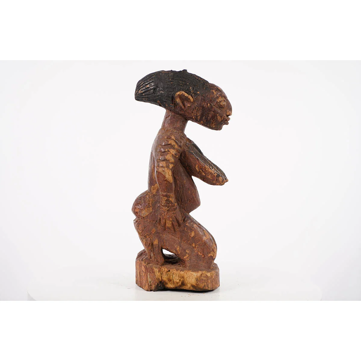 Yoruba Kneeling Female Figure, Nigeria #1111 - Image 4