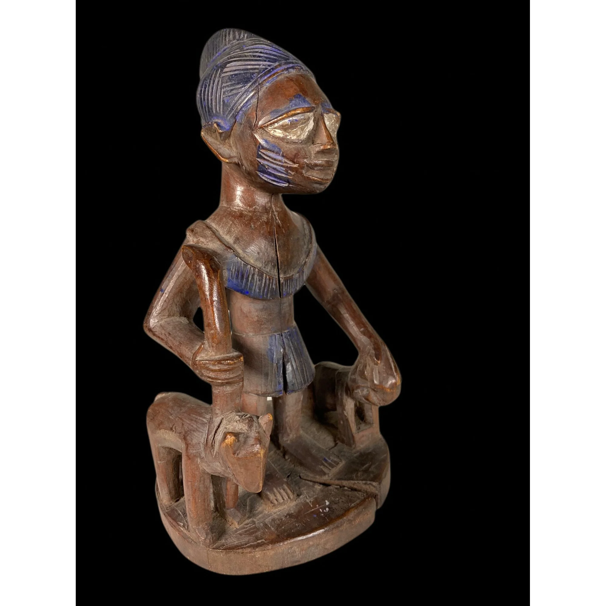 Yoruba Male Figure with Sacrificial Animals, Nigeria PROVENANCE - Image 3