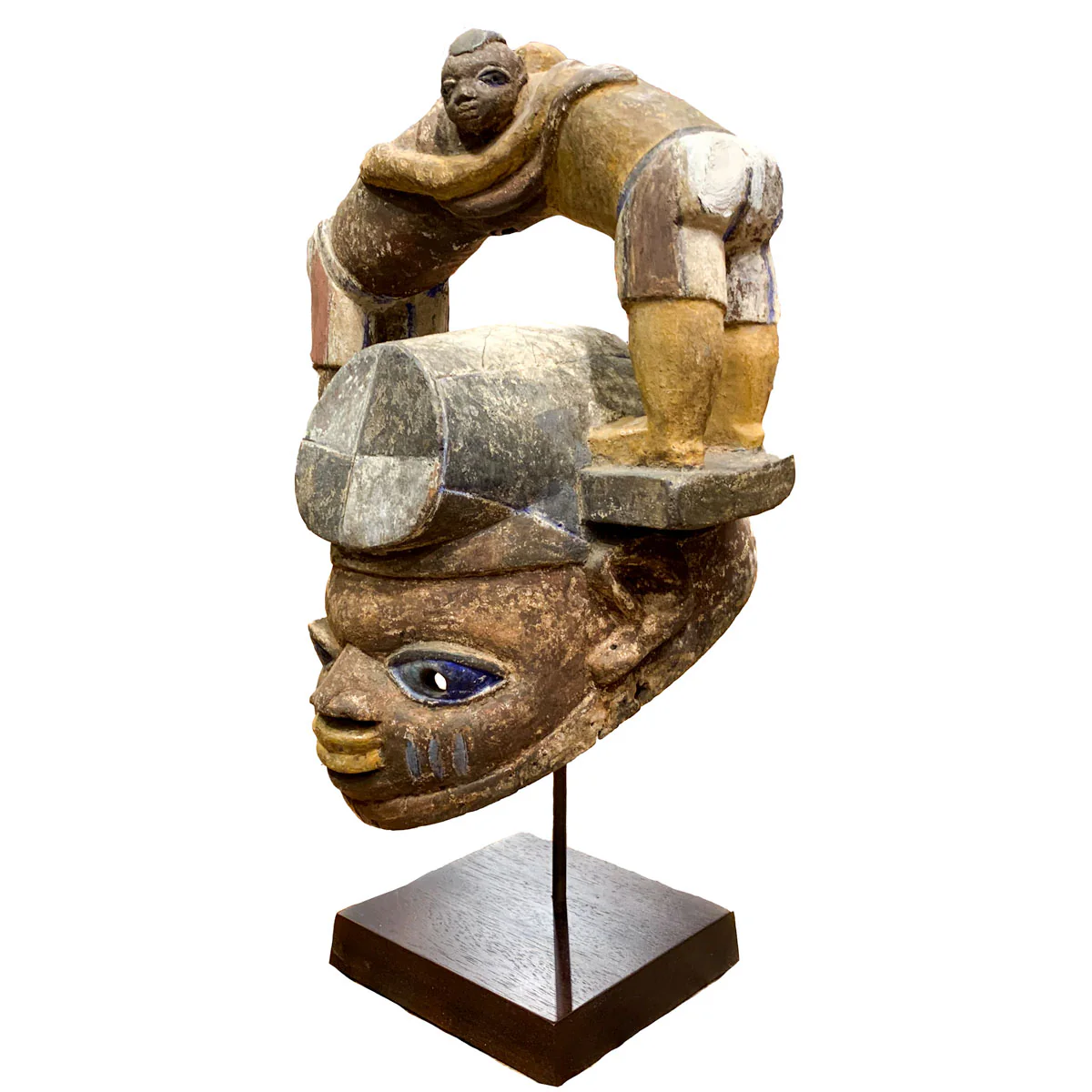 Yoruba Wrestler Gelede Mask, Nigeria #954 - Image 3