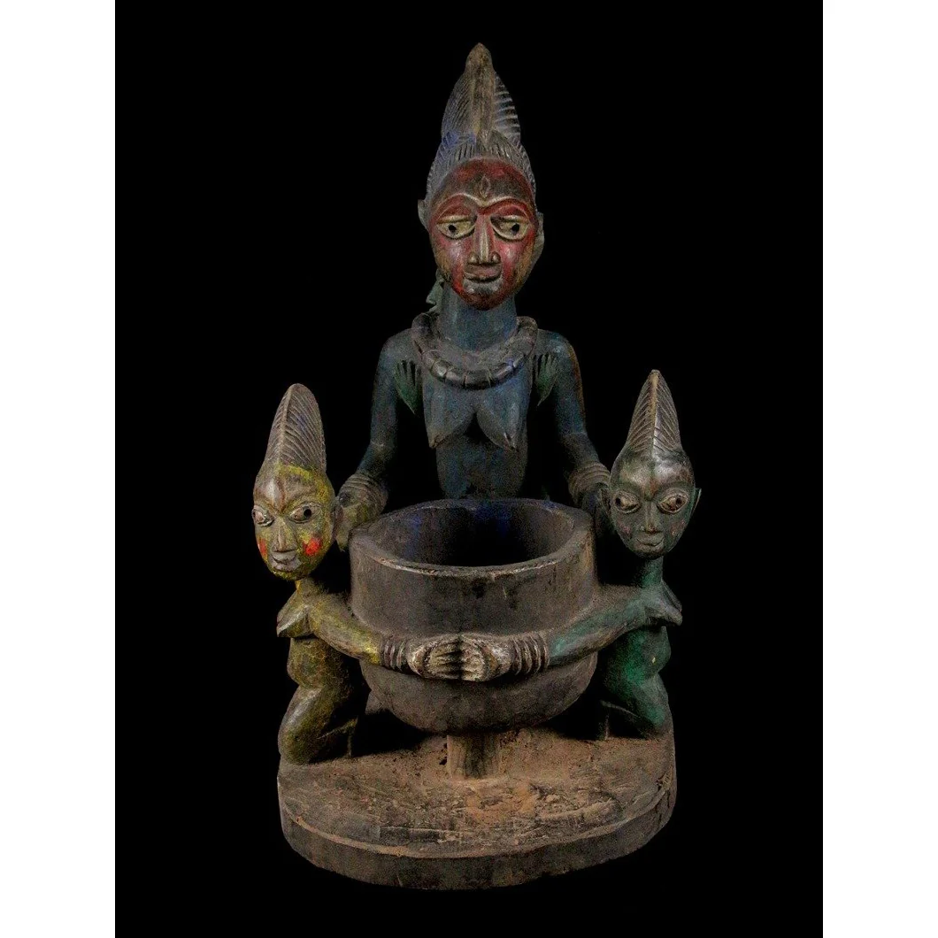 Yoruba Motherhood Statue, Nigeria #1130 - Image 2