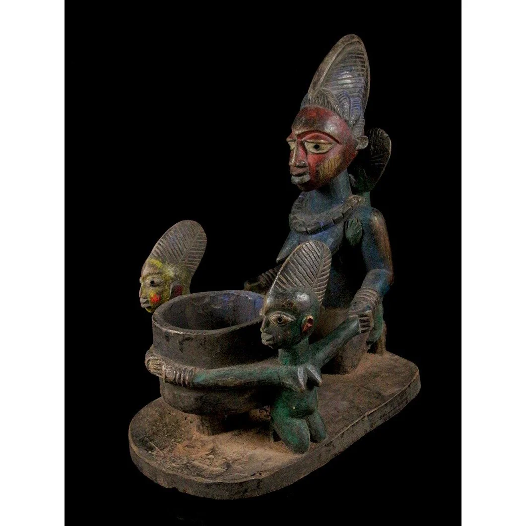 Yoruba Motherhood Statue, Nigeria #1130 - Image 3