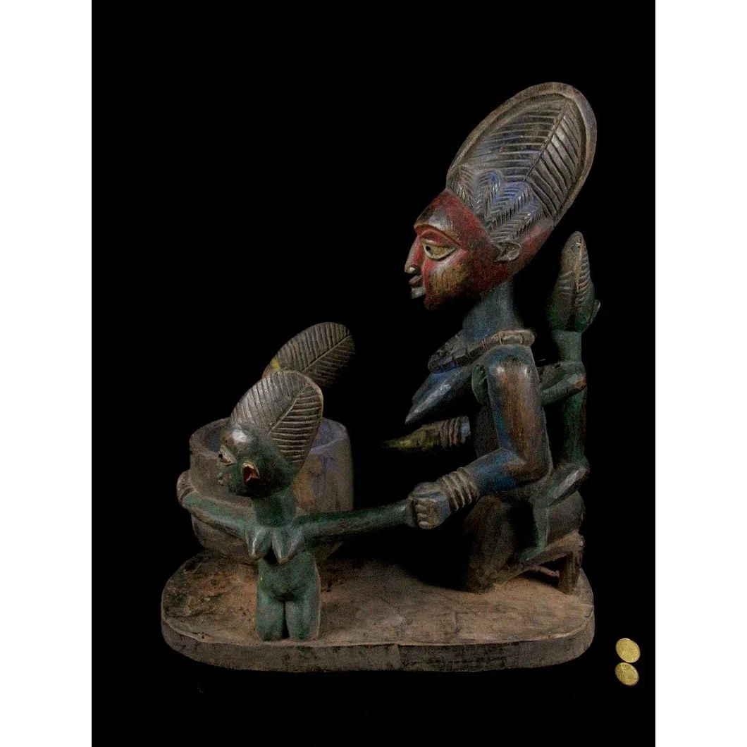 Yoruba Motherhood Statue, Nigeria #1130 - Image 4