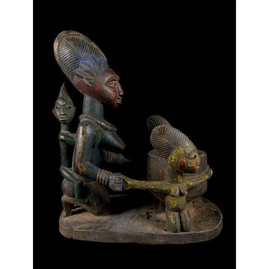 Yoruba Motherhood Statue, Nigeria #1130 - Image 6