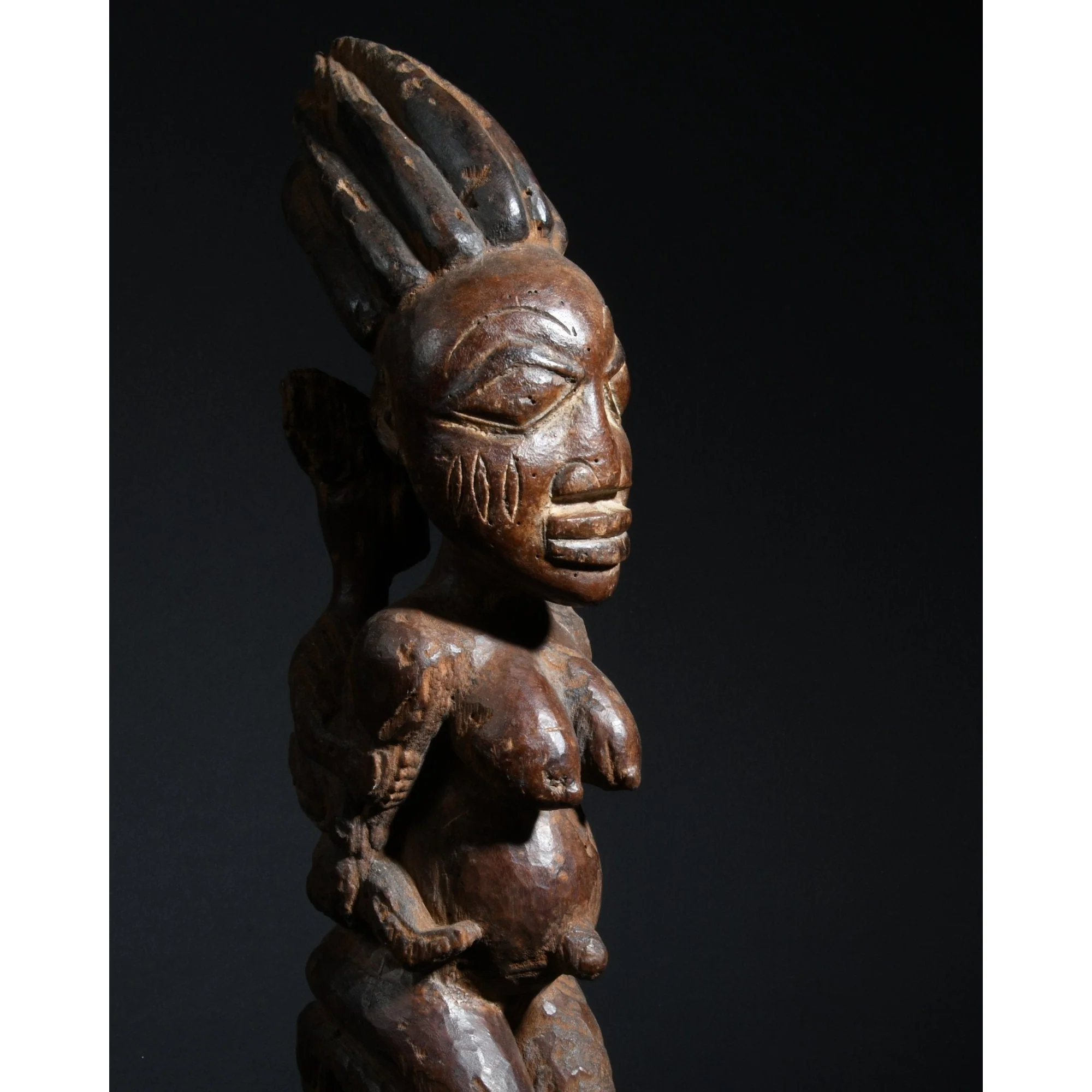 Yoruba Motherhood Statue, Nigeria #1094 - Image 5