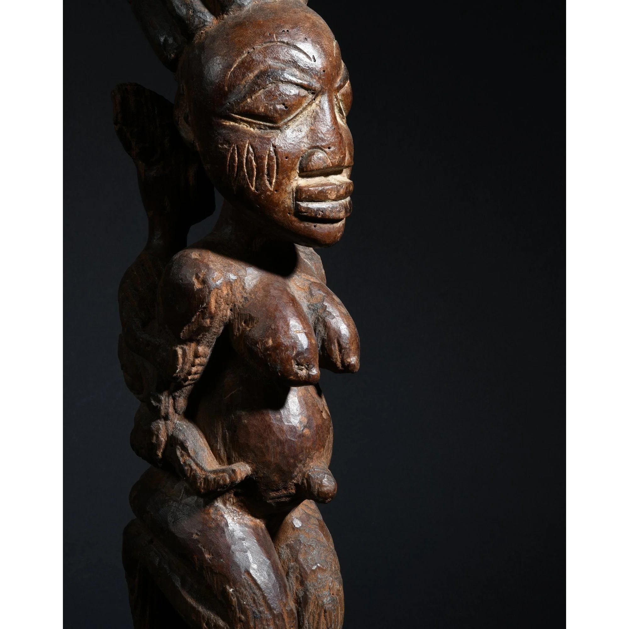 Yoruba Motherhood Statue, Nigeria #1094 - Image 6