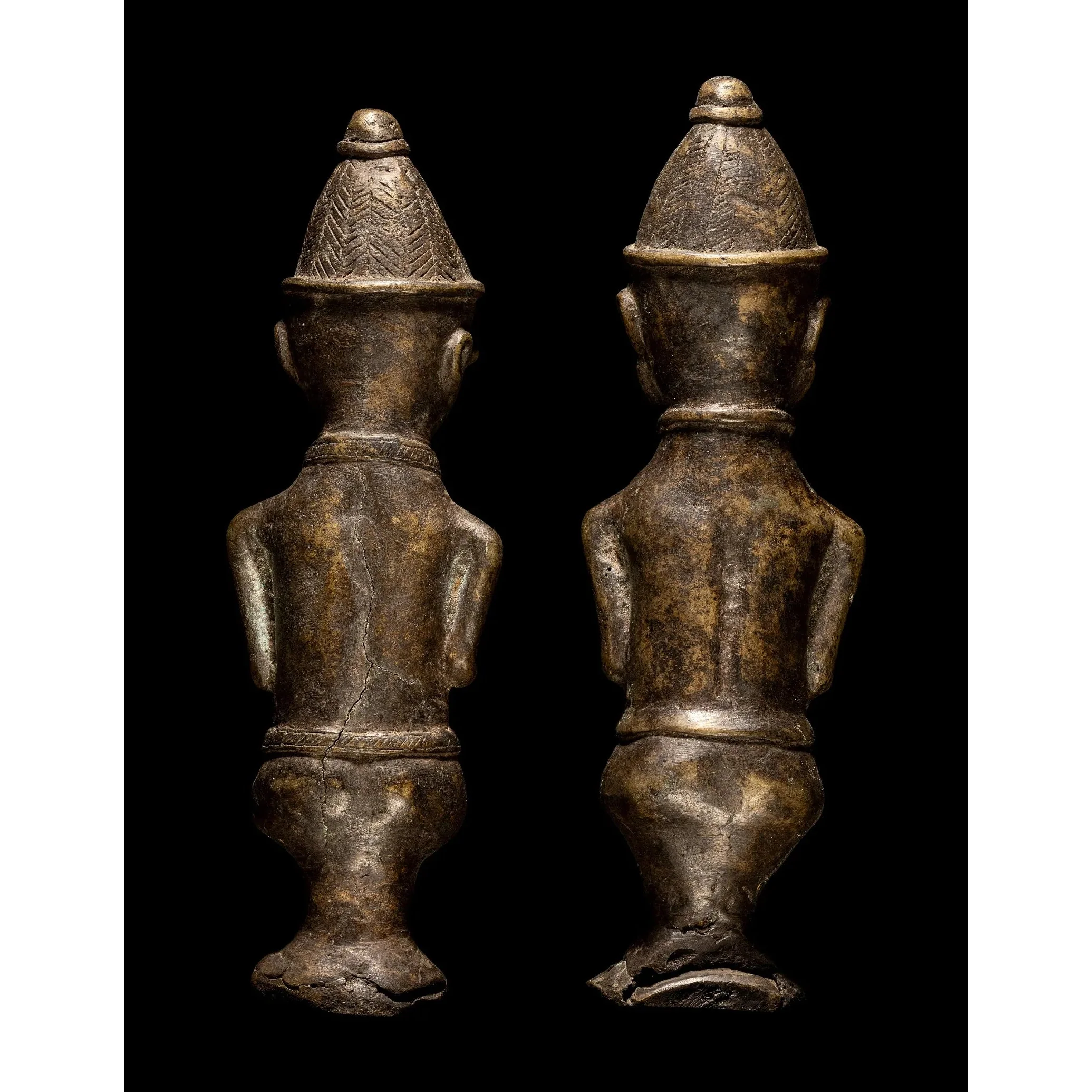 Yoruba Ogboni Male and Female Seated Figures PAIR, Nigeria #854, 857 PAIR - Image 3