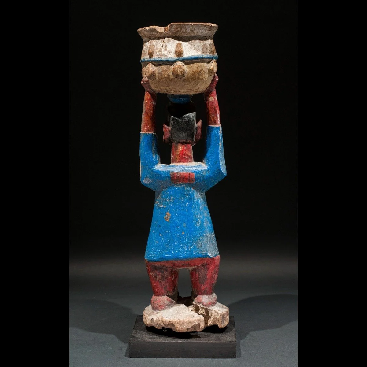 Yoruba Porteur de Coupe Statue, Benin / Nigeria - Image 6
