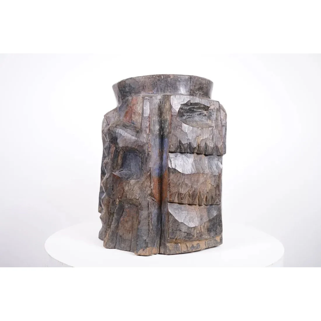 Yoruba Relief Carved Stool, Nigeria #1110 - Image 4