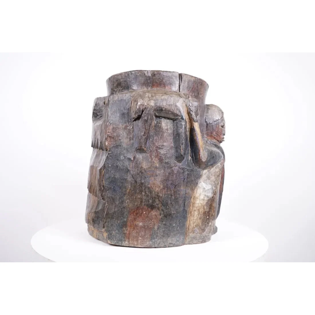 Yoruba Relief Carved Stool, Nigeria #1110 - Image 5