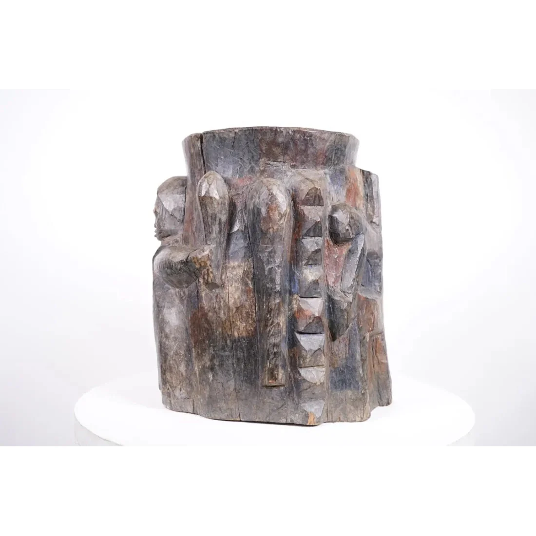 Yoruba Relief Carved Stool, Nigeria #1110 - Image 6