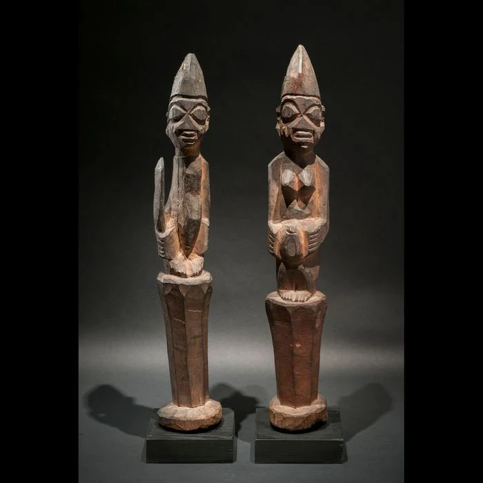 Yoruba Shango Ceremonial Staff PAIR, Nigeria #649 - Image 2