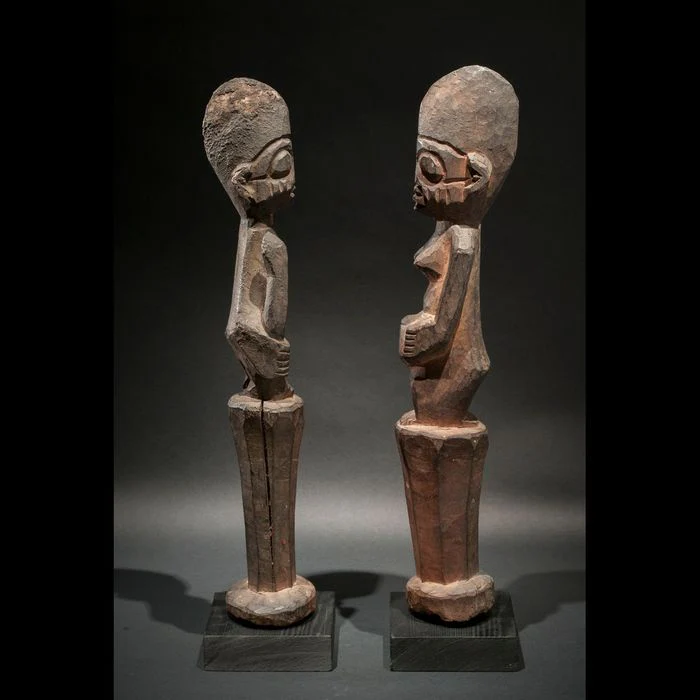 Yoruba Shango Ceremonial Staff PAIR, Nigeria #649 - Image 3