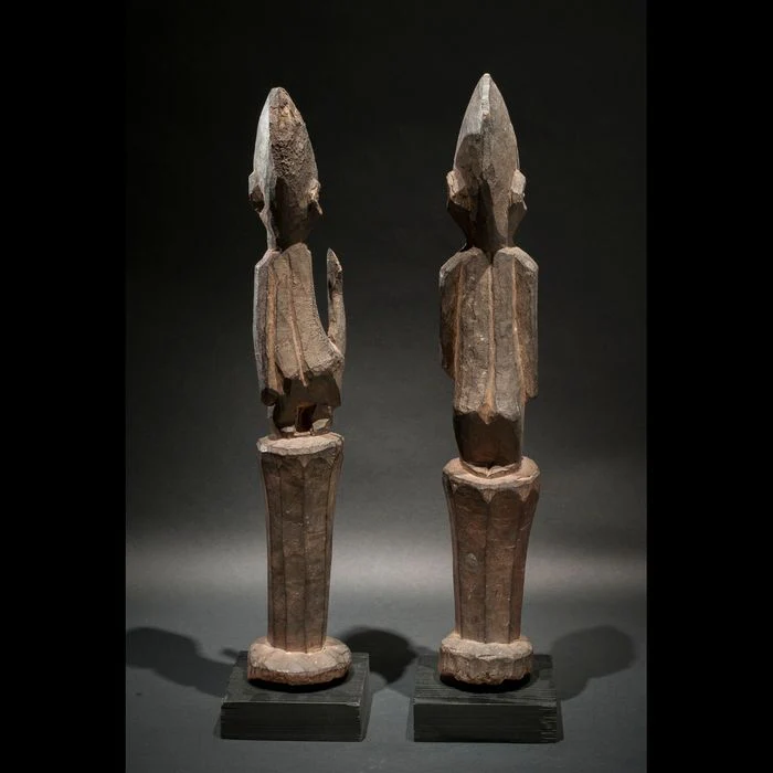 Yoruba Shango Ceremonial Staff PAIR, Nigeria #649 - Image 4