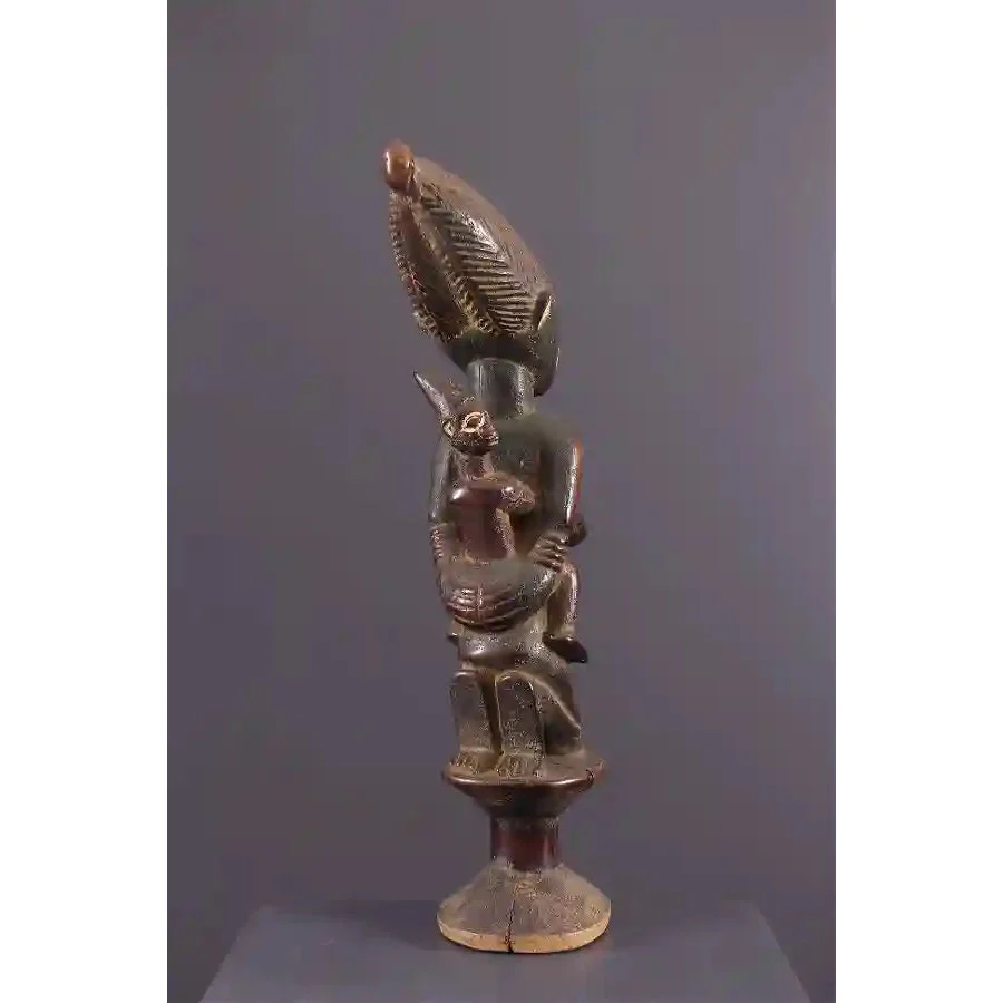 Yoruba Maternity Shango Sceptre, Nigeria #512 - Image 5
