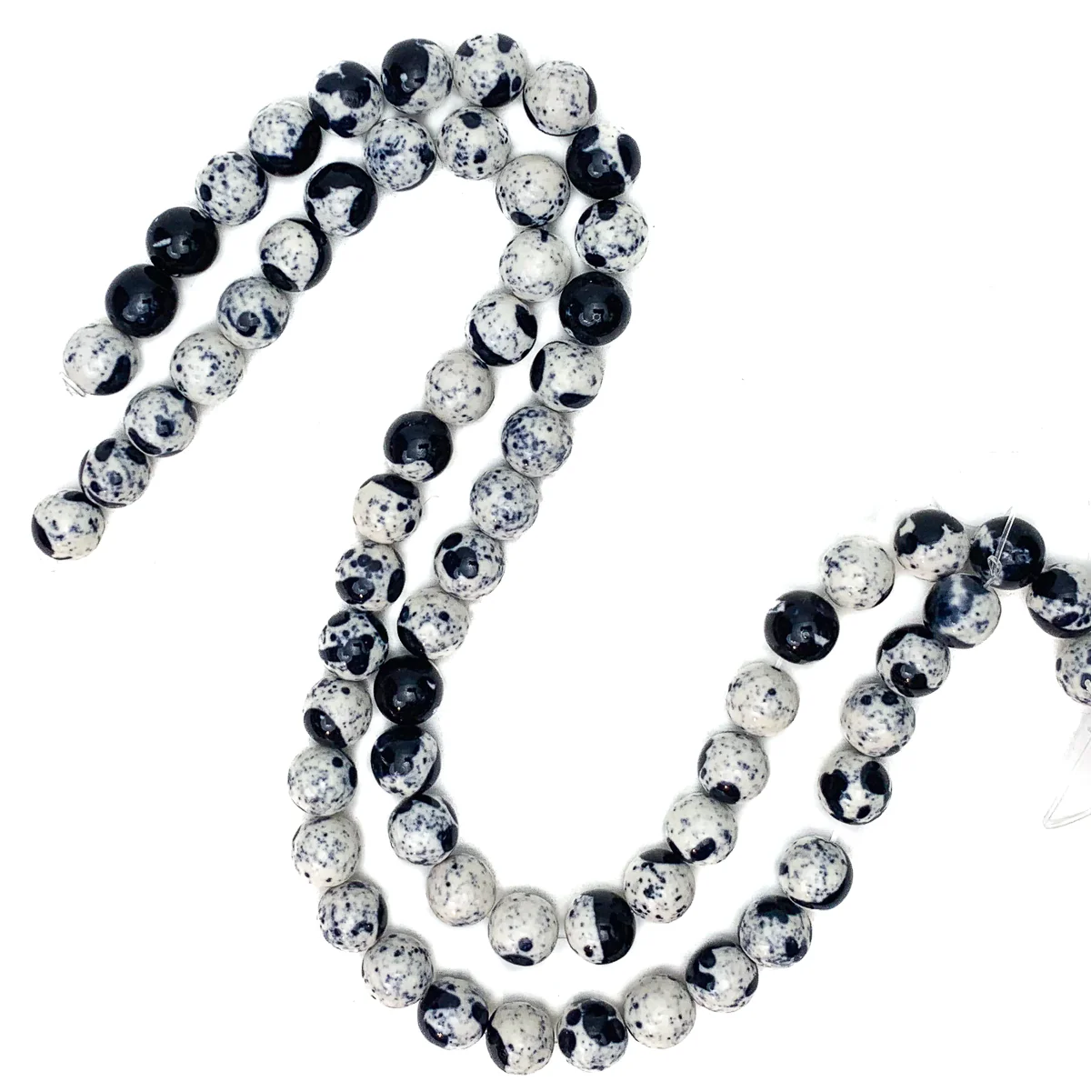 Zebra Jasper 12mm Smooth Rounds Bead Strand - Image 3