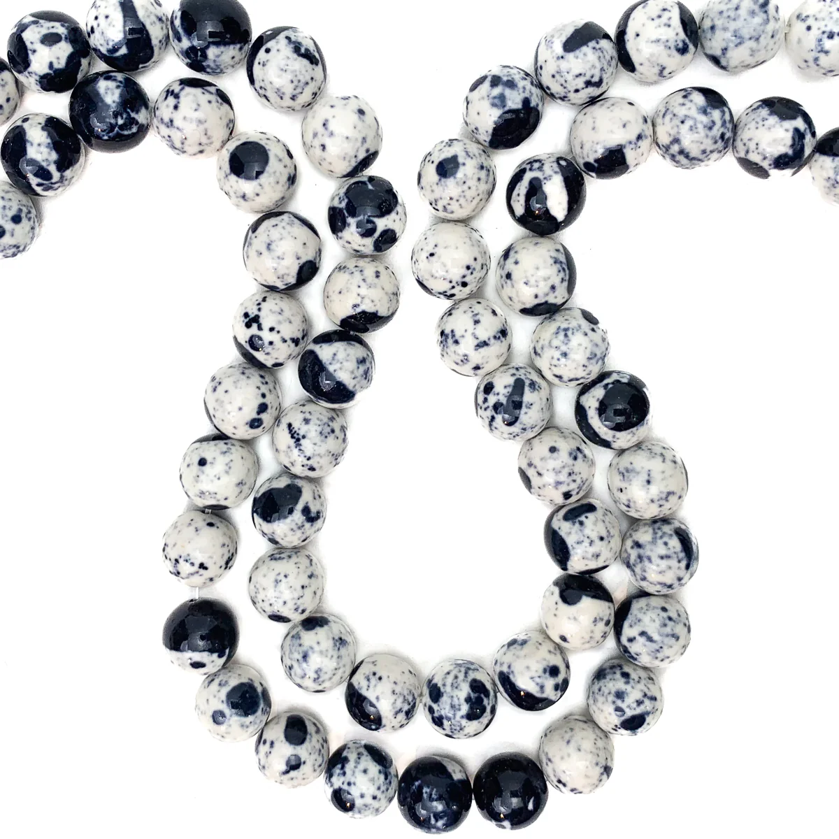Zebra Jasper 12mm Smooth Rounds Bead Strand - Image 5