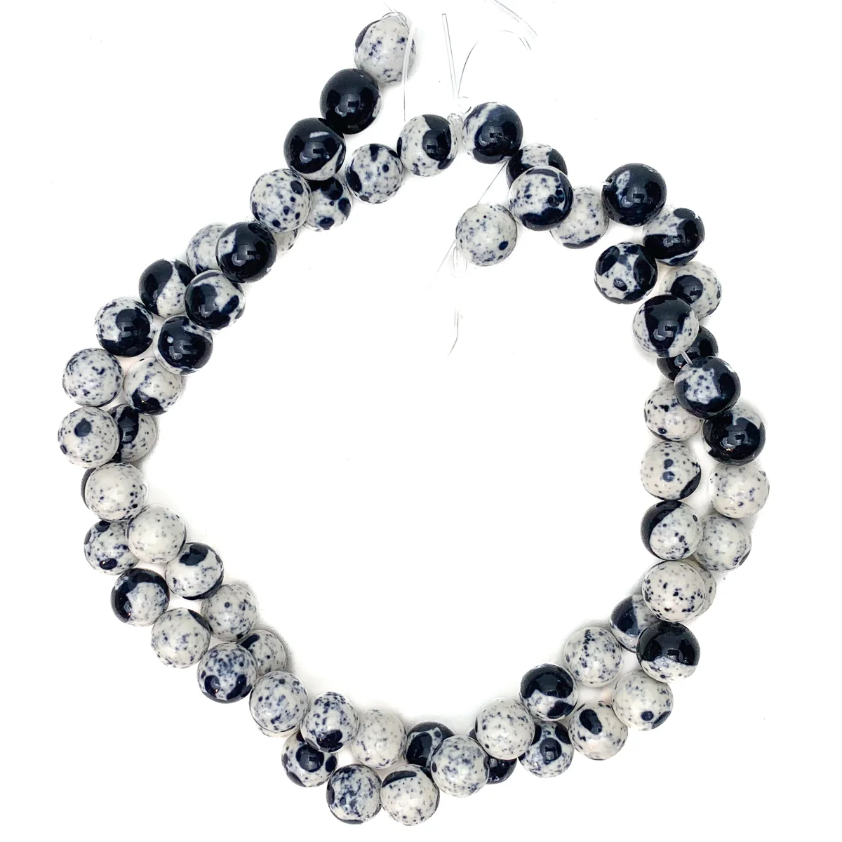 Zebra Jasper 12mm Smooth Rounds Bead Strand - Image 6
