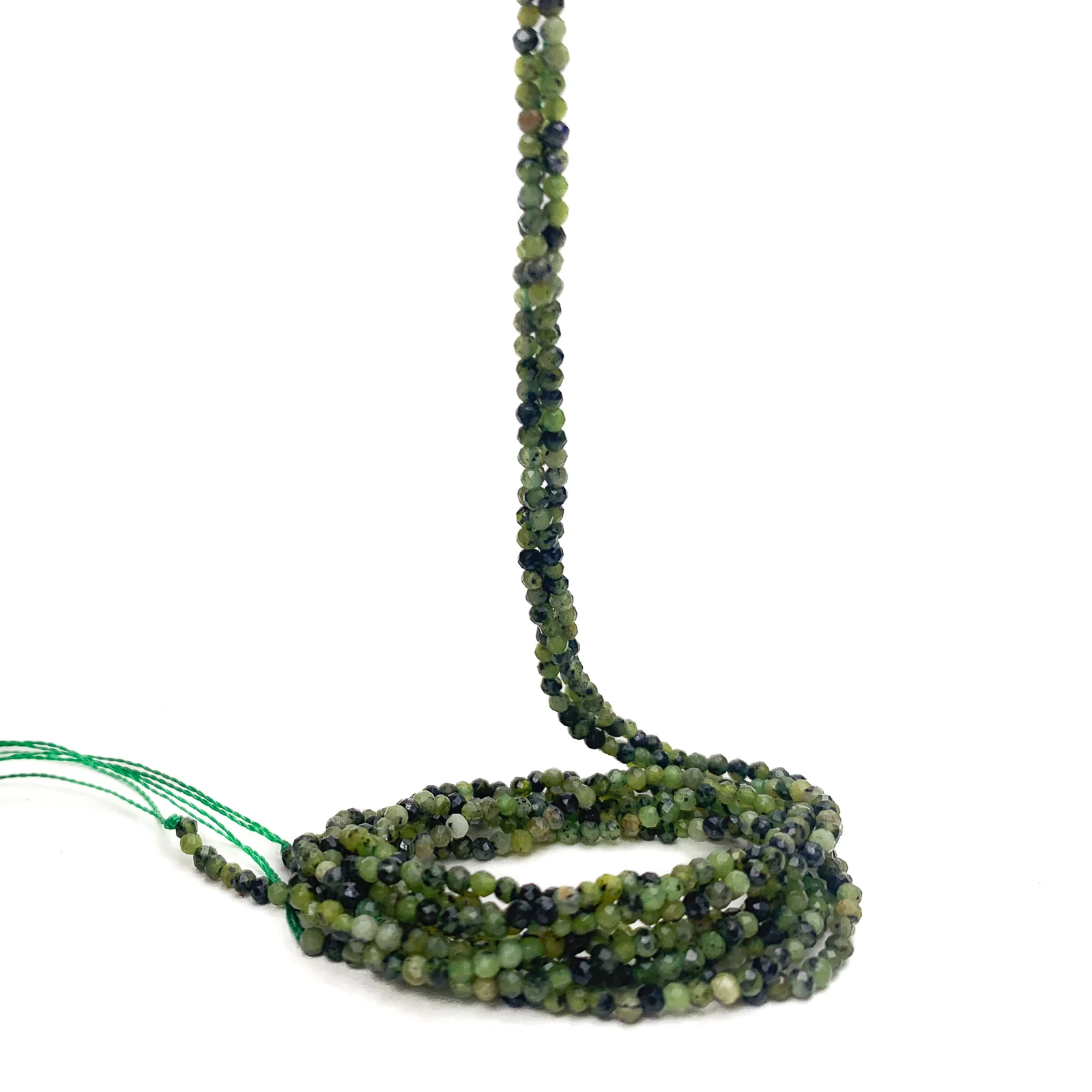 Zoisite 2mm Faceted Rounds Bead Strand - Image 3